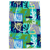 Blauw Matisse papier uitsparingen geïnspireerd oce Medium Cadeauzakje (Voorkant)