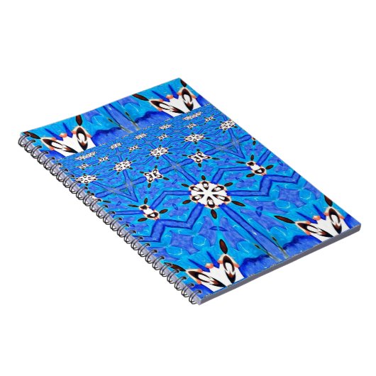 blauw matrixraster notitieboek (Rechterzijde)