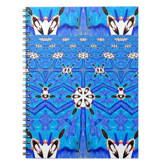 blauw matrixraster notitieboek (Voorkant)