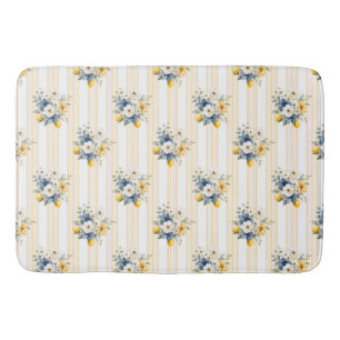 Blauw Mediterraan Citroen Patroon Badmat