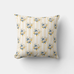 Blauw Mediterraan Citroen Patroon Kussen