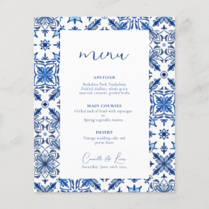 Blauw Mediterraans citrus bruiloft menu