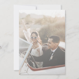 Blauw Mediterraans Tegel Bruiloft bedankje Kaart