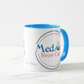 Blauw Medium Brew Mok (Voorkant rechts)