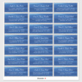 Blauw meer Adresetiketten voor individueel huwelij Sticker (Vel)