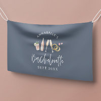 blauw meisje moderne champagne bachelorette weeken