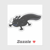 Blauw melanoïde axolotl sticker (Vel)