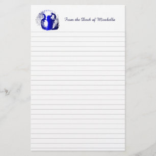 Blauw  Melkkan Custom Lined Stationery Briefpapier