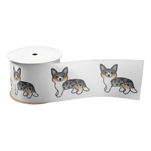 Blauw Merle Cardigan Welsh Corgi Cartoon Hond Lint