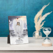 Blauw Merle Collie Engel in de Hemel - Dierenbegra Fotoplaat (Zijkant)