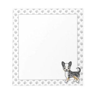 Blauw Merle Gladharige Chihuahua Mooie Hond & Poot Notitieblok