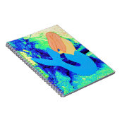 blauw mermaïdeontwerp notitieboek (Rechterzijde)