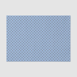 BLAUW MET CHOCOLAAT BROWN POLKA DOTS TISSUEPAPIER
