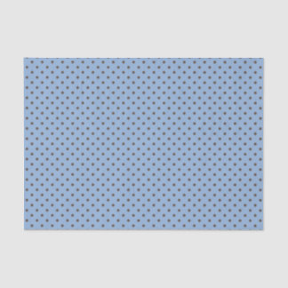 BLAUW MET CHOCOLAAT BROWN POLKA DOTS TISSUEPAPIER