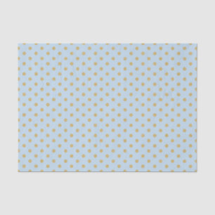 Blauw met gouden polka stippen tissuepapier