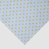 Blauw met gouden polka stippen tissuepapier (Detail)