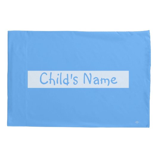 Blauw met Kindernaam HAMbyWG Kussen Hoesje Kussensloop (Achterkant)