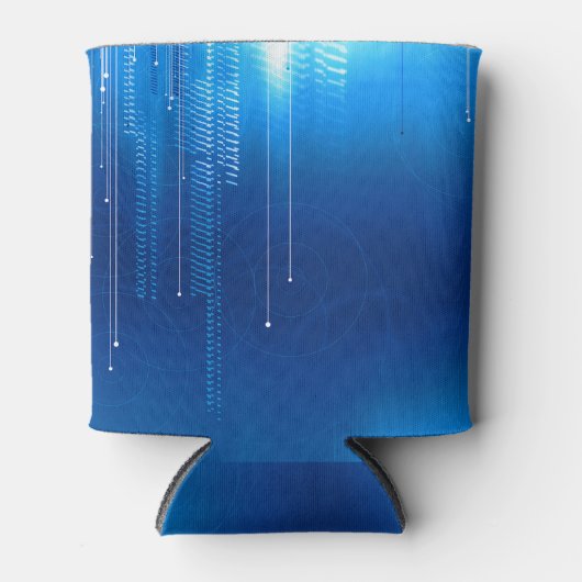 Blauw met lineaire Koelbox Blikjeskoeler (Voorkant)