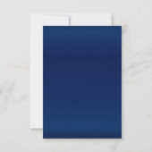 Blauw met Oranje Roos en datum opslaan Save The Date (Achterkant)