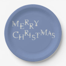 Blauw met Snowflake Merry Kerstmis