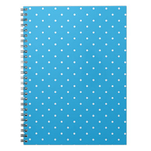Blauw met witte pooldots notitieboek