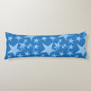 Blauw met witte sterren Aangepaste katoenbody Pill Lichaamskussen