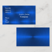 Blauw metaal visitekaartje (Voorkant / Achterkant)