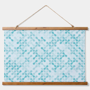 Blauw metaball patroon hangend wandkleed