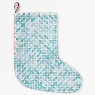 Blauw metaball patroon kleine kerstsok