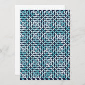 Blauw metabalpatroon aankondiging (Voorkant / Achterkant)