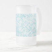 Blauw metabalpatroon matglas bierpul (Voorkant rechts)