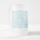 Blauw metabalpatroon matglas bierpul (Voorkant links)