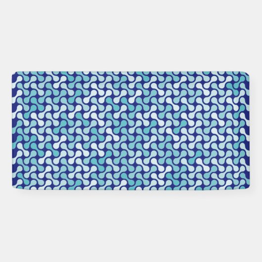 Blauw metabalpatroon spandoek (Horizontaal)