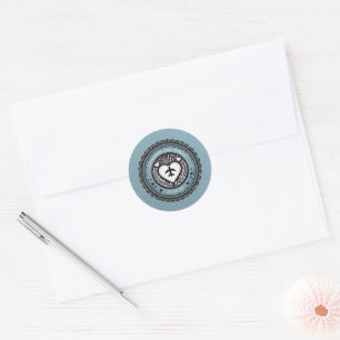 Blauw Mexicaans paspoort Ronde Sticker