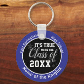 Blauw-middelbare school van 2023 sleutelhanger (Achterkant)