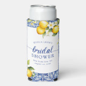 Blauw Middellandse Zee Citroenen Bruidsdouche (Seltzer Voorkant)