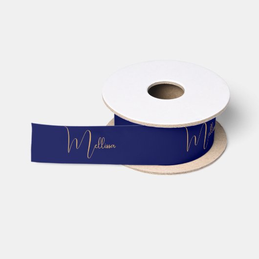 Blauw minimalistisch aangepaste naam lint (Spoel)