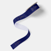 Blauw minimalistisch aangepaste naam lint (Achterkant)