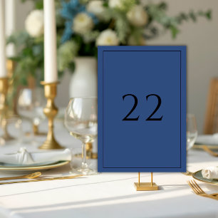 Blauw Minimalistisch Elegant Huwelijk  Kaart