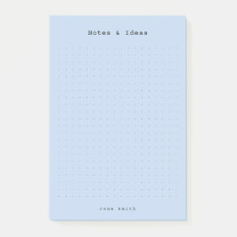 Blauw minimalistisch en persoonlijk retro esthetis post-it® notes
