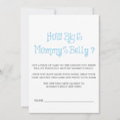 Blauw minimalistisch Manuscript hoe groot is de bu (Voorkant)