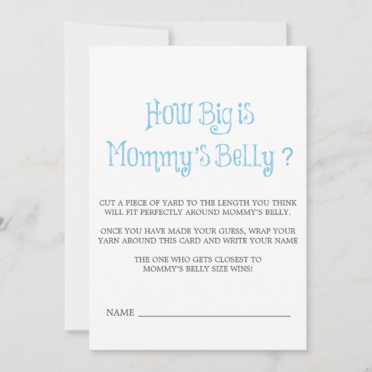 Blauw minimalistisch Manuscript hoe groot is de bu (Voorkant)