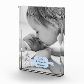 Blauw minimalistisch Moederdag fotoblok (Rechts)