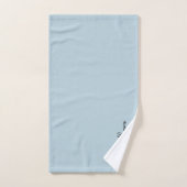 Blauw Minimalistisch Script Signature Monogram Bad Handdoek (Handdoek)