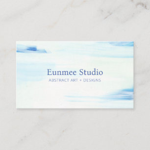 Blauw & Mint Abstract Kunst Uniek Visitekaartje