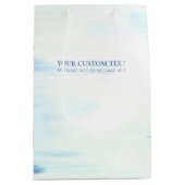 Blauw & Mint Abstract Oceaan Kunst Aangepaste Teks Medium Cadeauzakje (Voorkant)