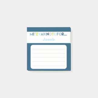 Blauw Mitzvah Opmerking: 3x3 kleverige pad Post-it® Notes
