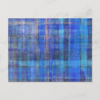 Blauw modern Abstract Briefkaart