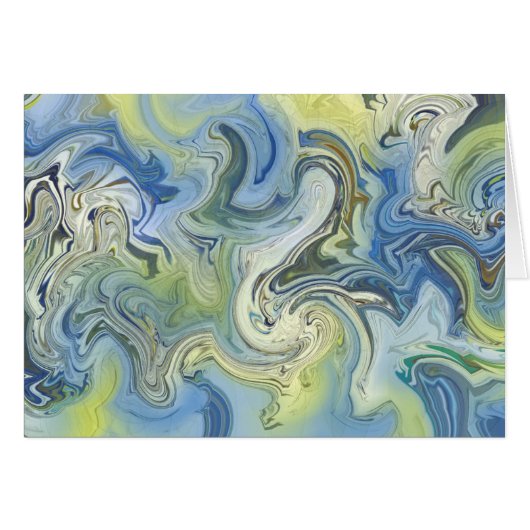  blauw Modern Abstract kunstwerk (Voorkant Horizontaal)