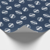 Blauw modern Afstudeerder Afstuderen jaar Cadeaupapier (Hoek)